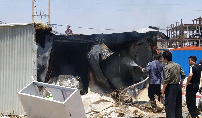  2 نفر در آتش سوزی یک کانکس در سرپل ذهاب جان باختند