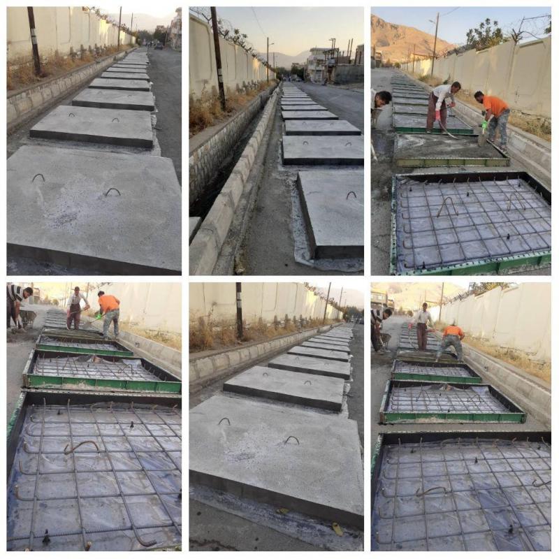 دال های بتنی در کانالهای شهری صحنه با اعتباری بالغ بر 7 میلیارد ریال نصب می شوند