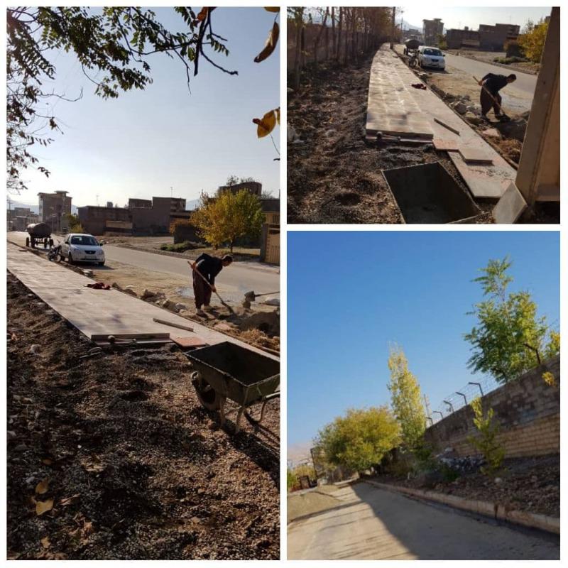 پیشرفت ۷۰ درصدی اجرای پروژه موزاییک فرش خیابان چهار باغ صحنه