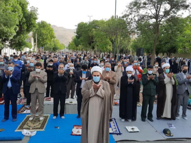 نماز عید سعید فطر در صحنه اقامه شد