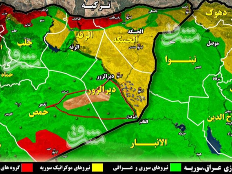 نیروی هوایی روسیه با عناصر مخفی داعش در شرق و جنوب شرق سوریه چه کرد؟ + نقشه میدانی و عکس