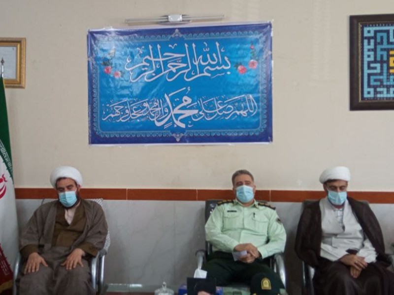 دیدار کارکنان نیروی انتظامی صحنه با امام جمعه این شهرستان
