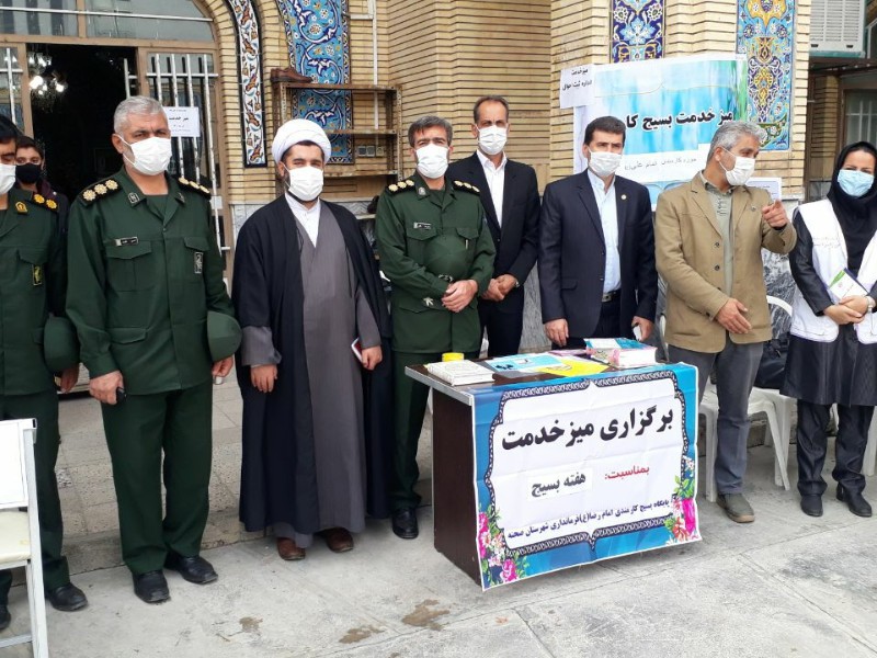 به مناسبت هفته بسیج میز خدمت در 5آذرماه در شهرستان صحنه برگزار گردید