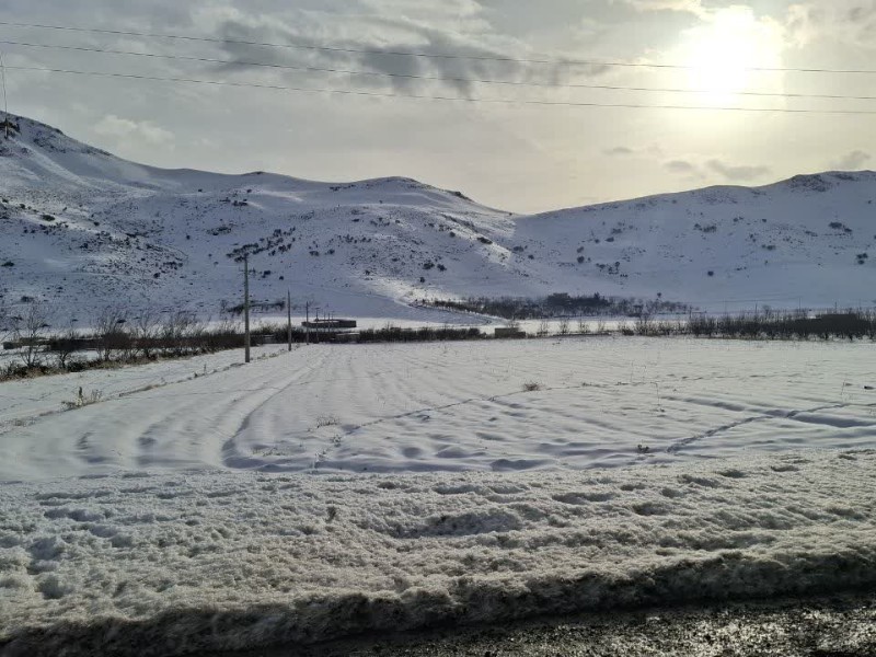 طبیعت برفی زیبای شهرستان صحنه