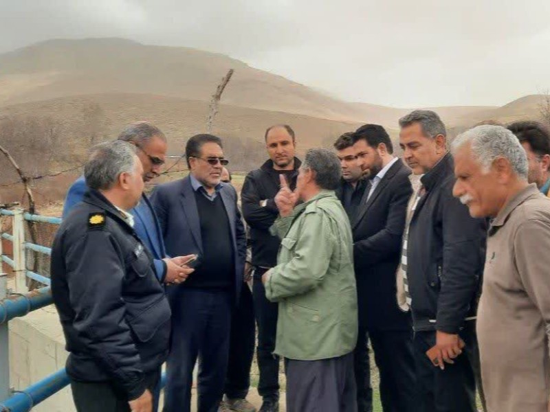  بازدید میدانی فرماندار از شبکه آبیاری سد جامیشان / تأکید بر تسریع در رفع مشکلات ۱۹ روستای حوزه آبریز